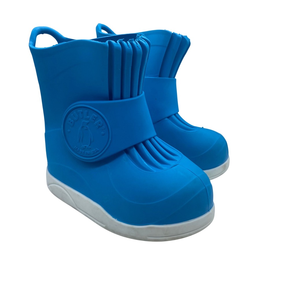 Butler Kids‎ Overboot Rain Boots Blue Waterproof Made in USA Size 7 8 9